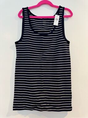 GAP Navy and White Modern striped tank top